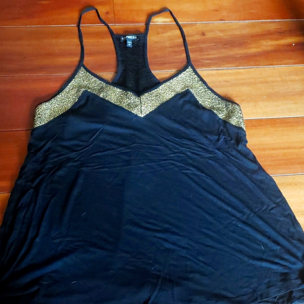 Black and gold tank
